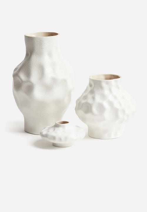 H&M - Small stoneware vase - light beige