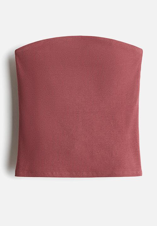 H&M - Ribbed tube top - old rose