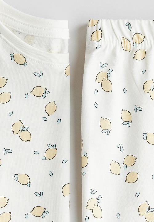 H&M - Cotton pyjamas - white lemons