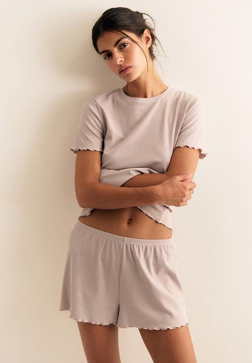 H&M - Modal-blend pyjamas - light dusty pink