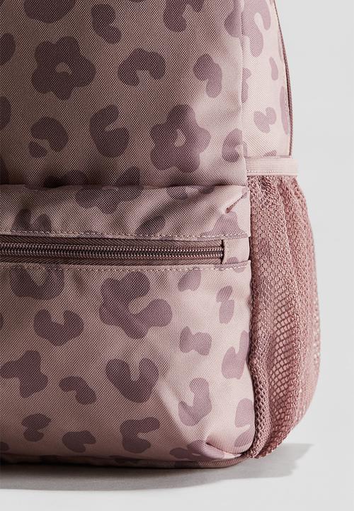 H&M - Patterned backpack - light pink leopard print