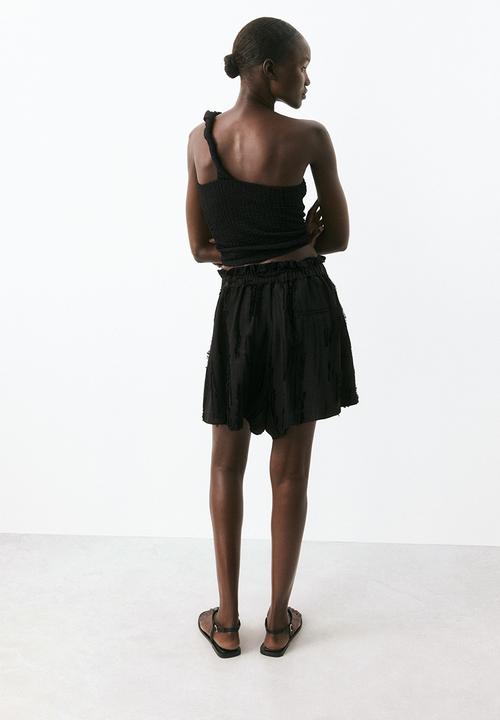 H&M - One-shoulder top - black