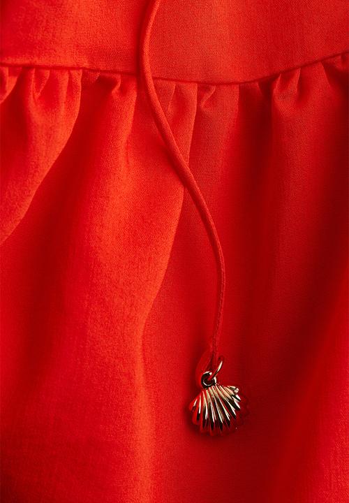 H&M - Tiered a-line dress - bright red