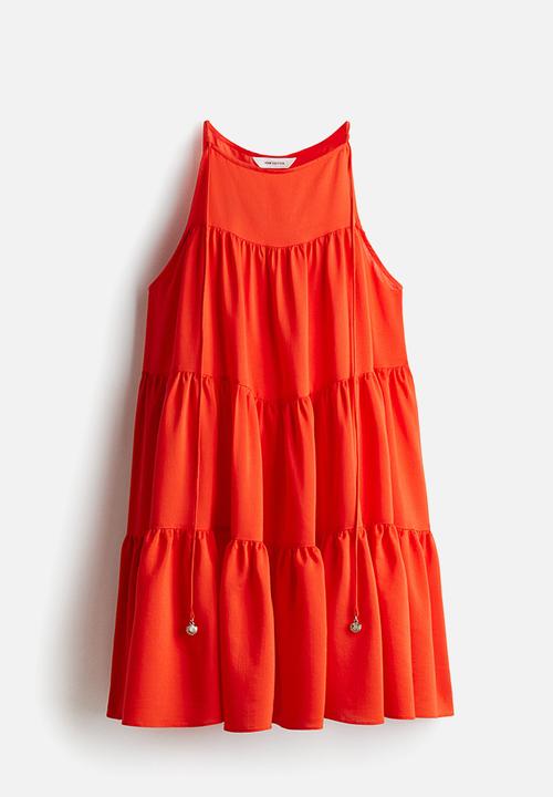 H&M - Tiered a-line dress - bright red