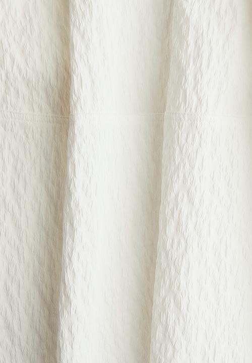 H&M - Jacquard-weave strappy dress - white