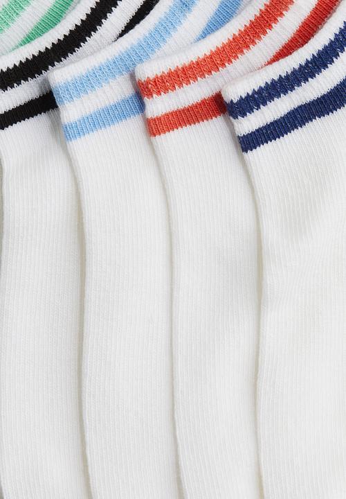 H&M - 5-Pack trainer socks - white striped