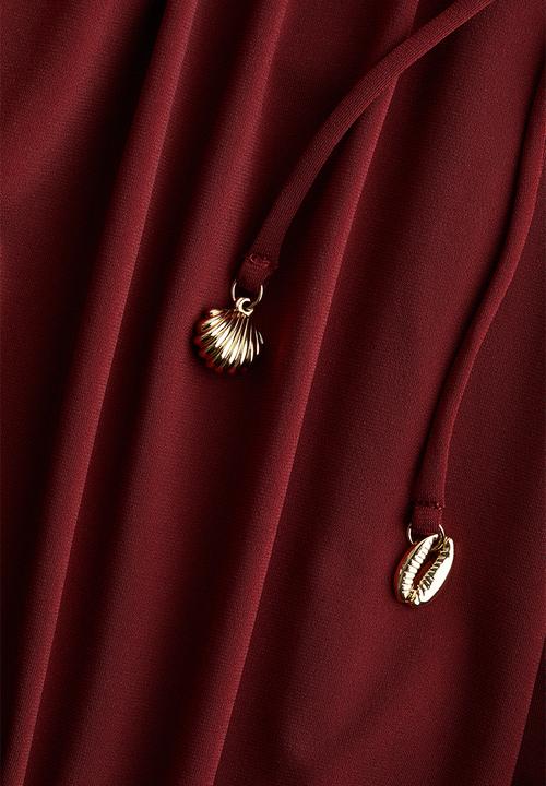 H&M - Pleated top - burgundy 