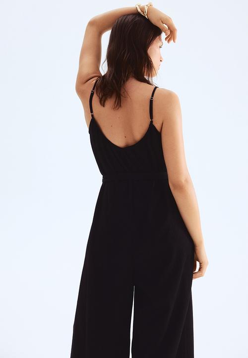 H&M - Crinkled strappy jumpsuit - black