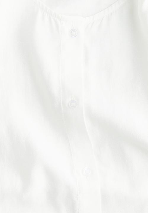 H&M - Puff-sleeved blouse - white