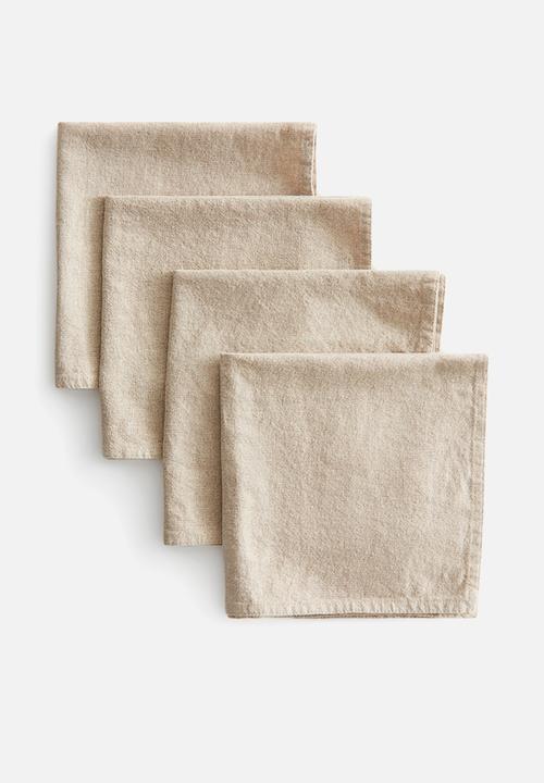 H&M - 4-Pack linen-blend napkins - beige