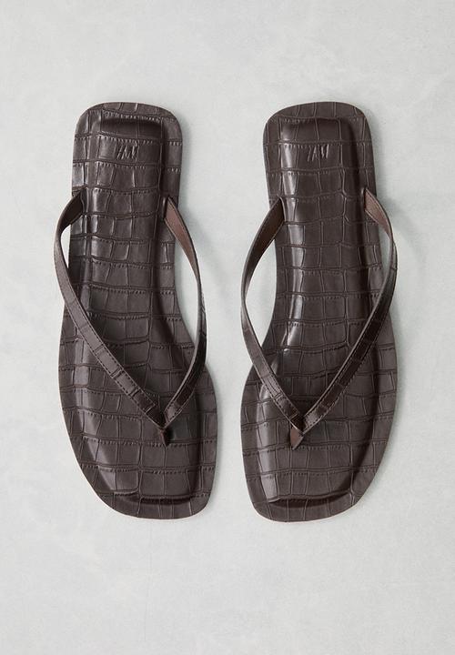 H&M - Flip-flops - dark brown 
