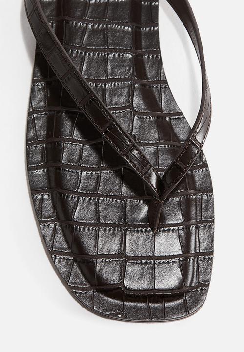 H&M - Flip-flops - dark brown 