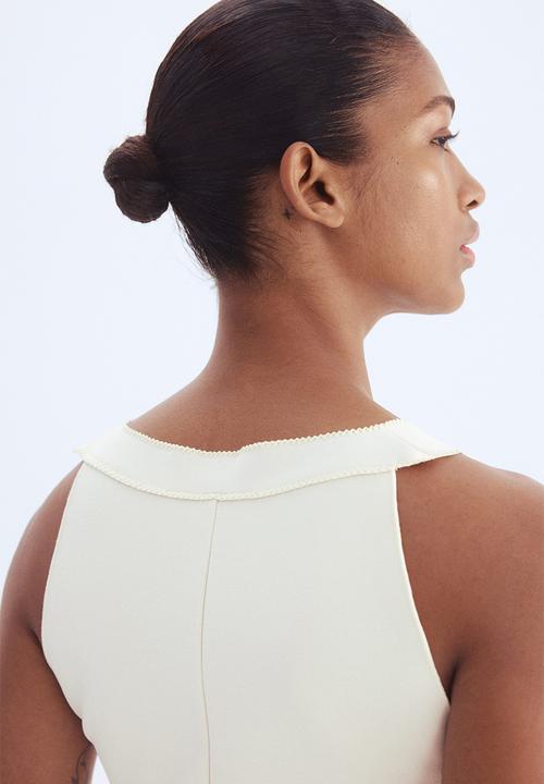 H&M - Button-detail vest top - cream