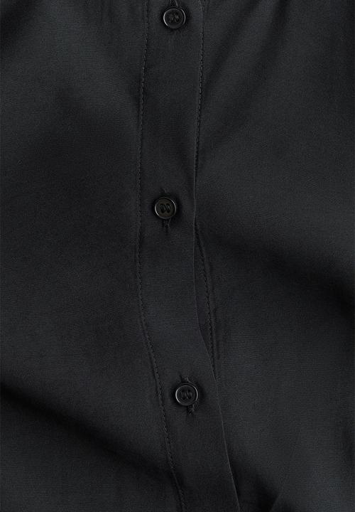 H&M - Puff-sleeved blouse - black