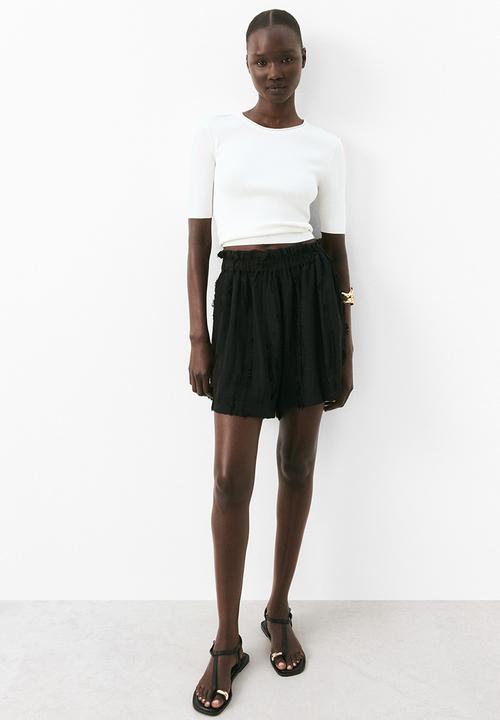 H&M - Fine-knit t-shirt - white