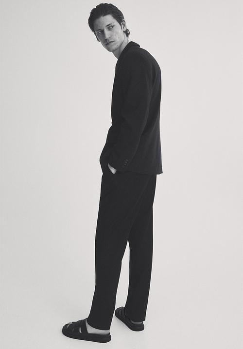 H&M - Relaxed fit double-breasted blazer - navy blue