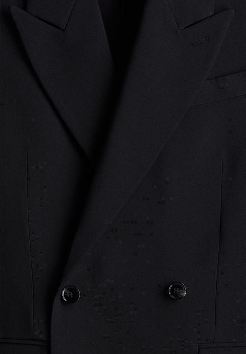 H&M - Relaxed fit double-breasted blazer - navy blue