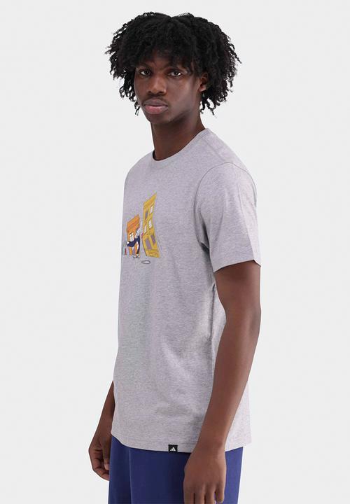 adidas Performance - Doodle Skate Tee - Medium grey heather