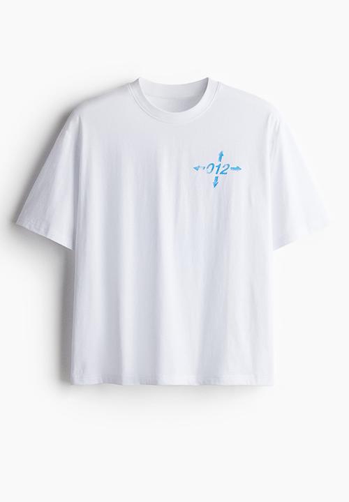 H&M - Boxy-style sports t-shirt with drymove™ - white/resilience