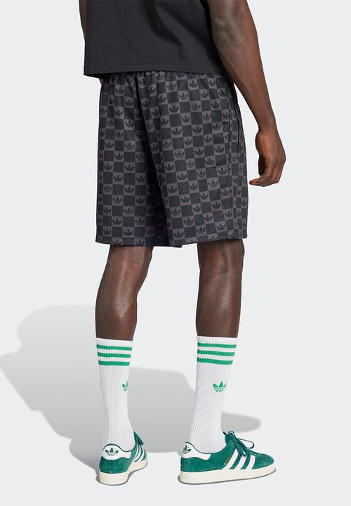 adidas Originals - Monogram Regular Mesh Shorts - Black
