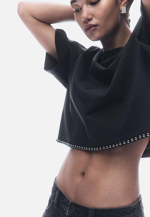 H&M - Embellished t-shirt - black