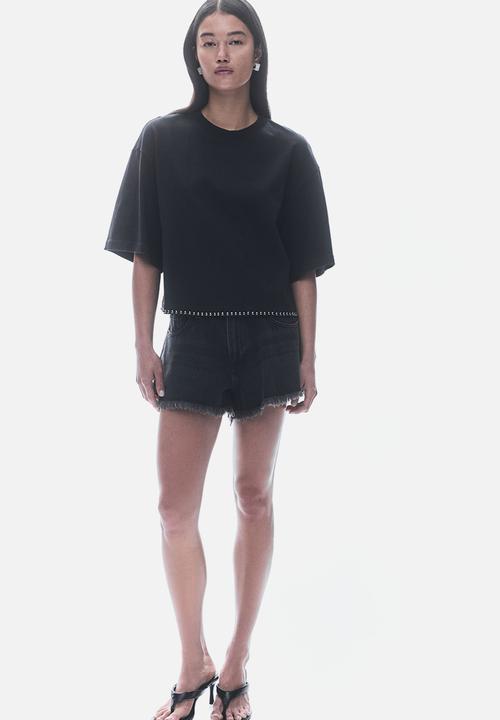 H&M - Embellished t-shirt - black