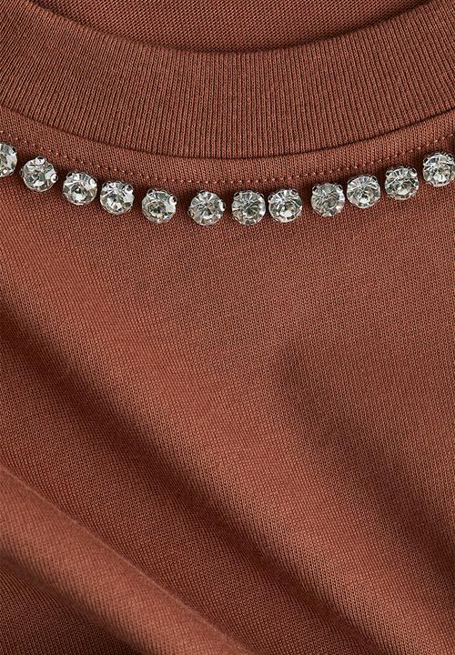 H&M - Embellished t-shirt - brown