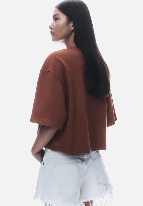 H&M - Embellished t-shirt - brown