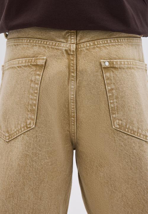 H&M - Loose straight jeans - beige