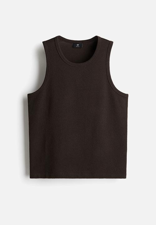 H&M - Regular fit vest top - dark brown