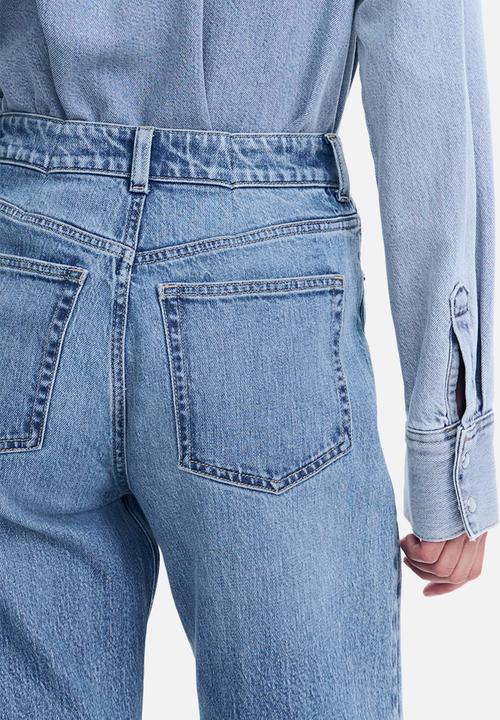 H&M - Wide high jeans - light denim blue
