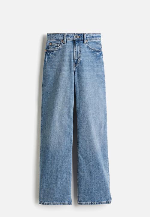 H&M - Wide high jeans - light denim blue