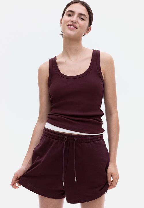 H&M - Sweatshirt shorts - burgundy