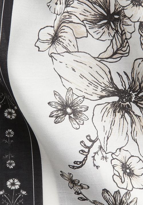 H&M - Strappy dress - white/black floral