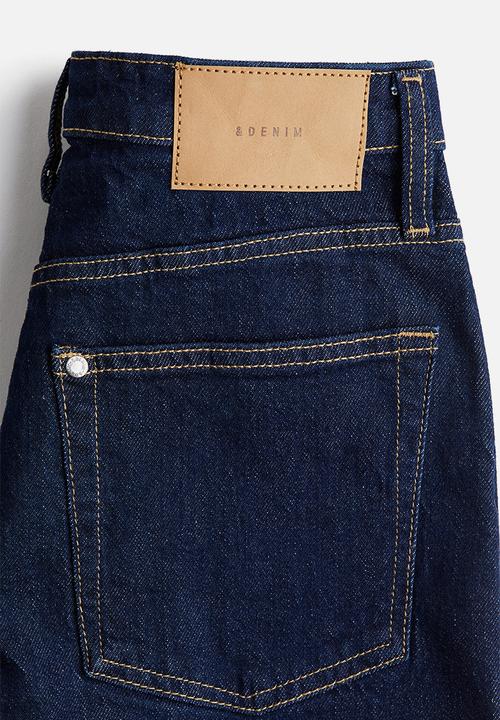 H&M - Mom ultra high denim shorts - dark denim blue