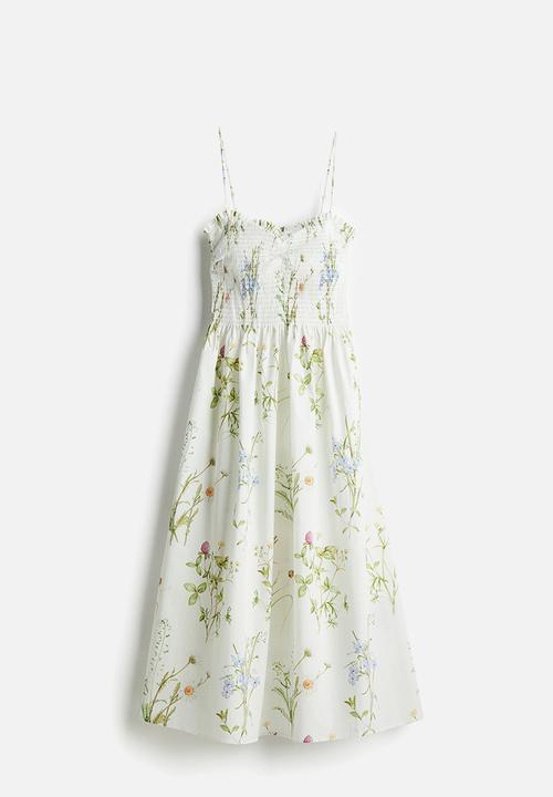 H&M - Smock-topped dress - white floral