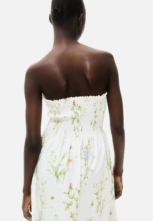 H&M - Smock-topped dress - white floral