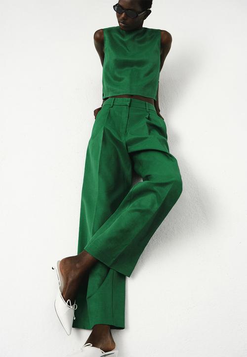 MANGO - Trousers otero -   green