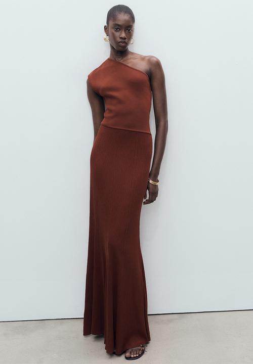 MANGO - Dress asim -  dark red