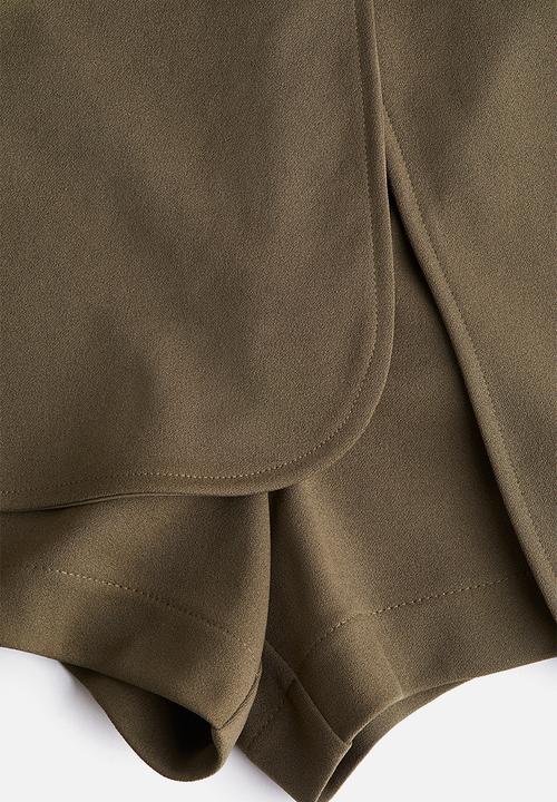 H&M - Interlock skort -  dark khaki green