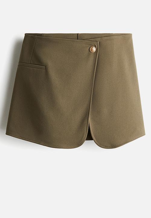 H&M - Interlock skort -  dark khaki green