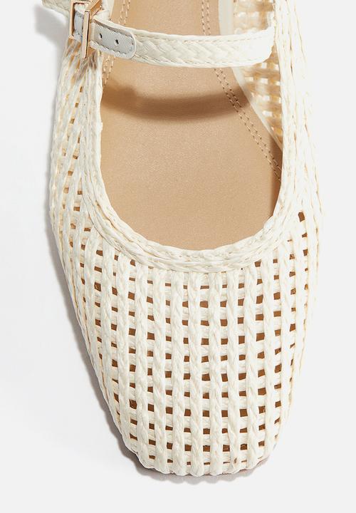 H&M - Straw mary janes - light beige 