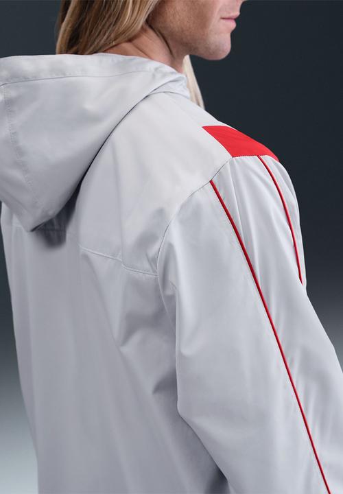 Nike - NSW Woven HZ  Shox Jacket - Grey Fog/White/University Red