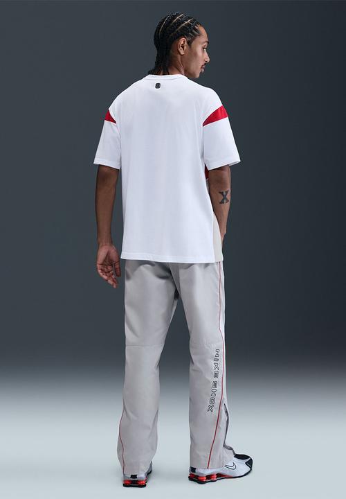 Nike - NSW  Woven  Shox Pant   - Grey Fog/White/University Red