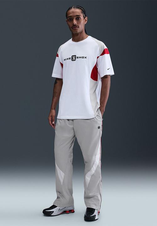 Nike - NSW  Woven  Shox Pant   - Grey Fog/White/University Red