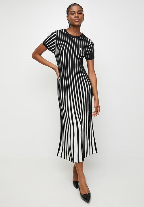 POLO - Blake ss knitted dress - black