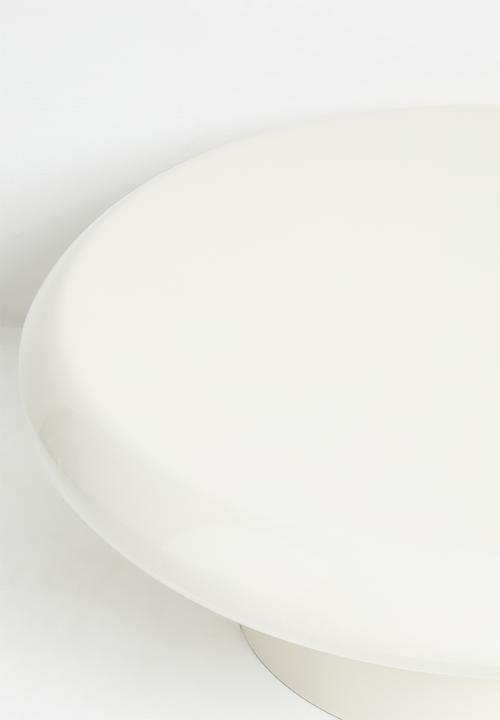 Sixth Floor - Plush glossy coffee table - almond