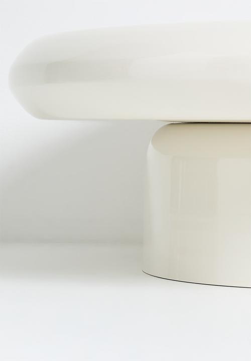 Sixth Floor - Plush glossy coffee table - almond