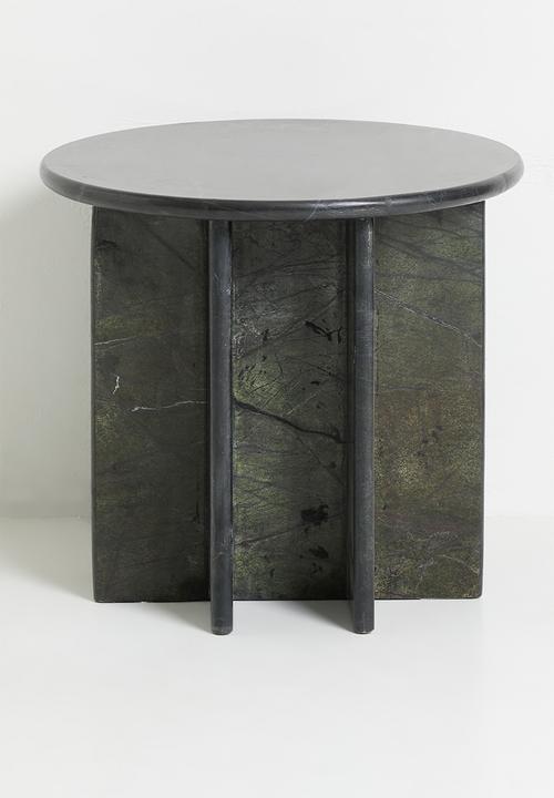 Sixth Floor - Titus Large Side Table - Forest Marble