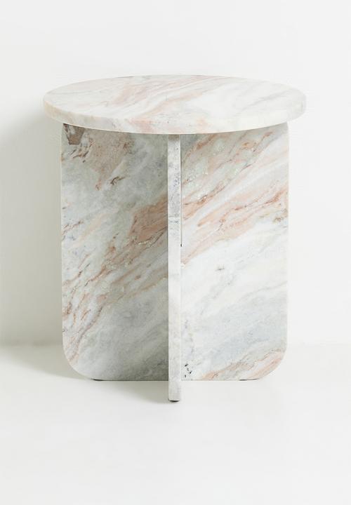 Sixth Floor - Titus Small Side Table - Chocolate Marble